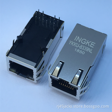 0826-1X1T-43-F YKKU-8339NL 1 Port 1000 BASE-T Through Hole Tab Up Industrial RJ45 connector jacks